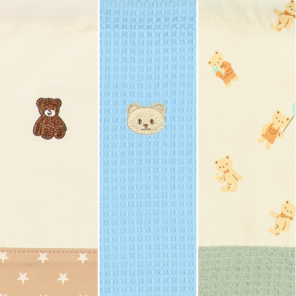 3枚組巾着S（くま）