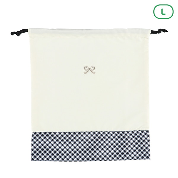 巾着L（チェック）