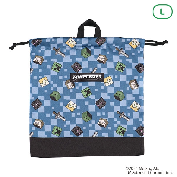 巾着L（マインクラフト・ブルー）