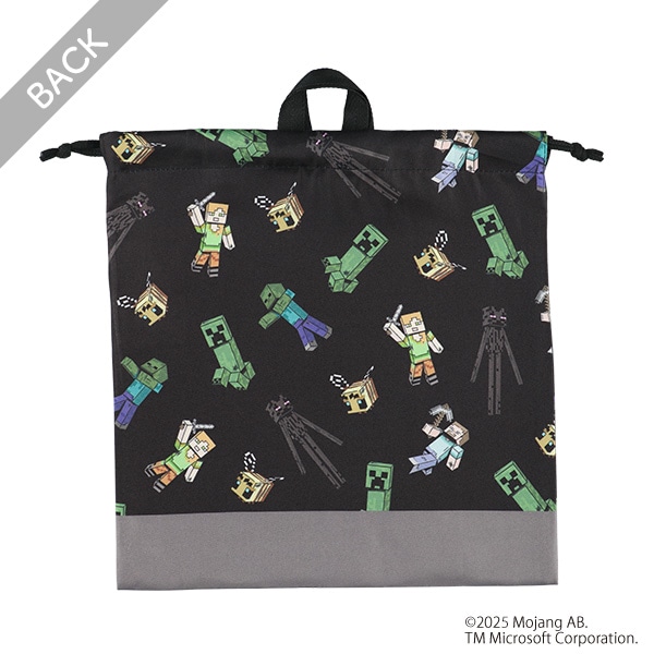 巾着L（マインクラフト・ブラック）