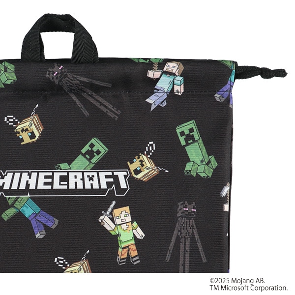 巾着L（マインクラフト・ブラック）