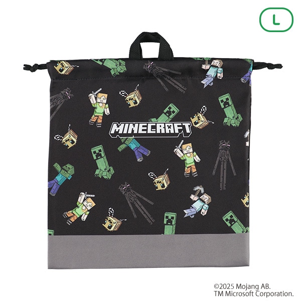 巾着L（マインクラフト・ブラック）