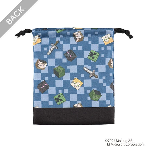 巾着S（マインクラフト・ブルー）