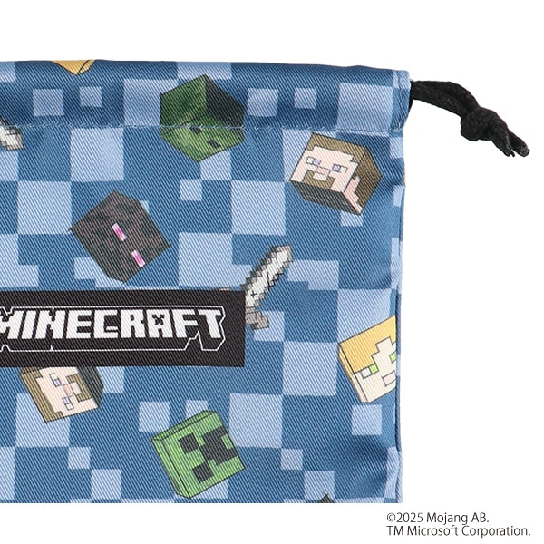 巾着S（マインクラフト・ブルー）