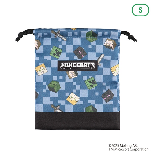 巾着S（マインクラフト・ブルー）