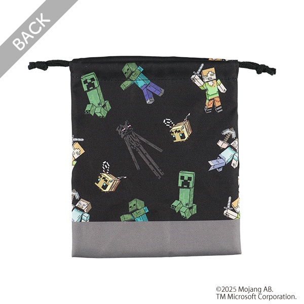 巾着S（マインクラフト・ブラック）