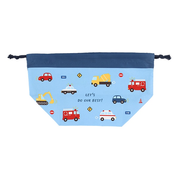 3枚組マチ付き巾着（恐竜・くるま）