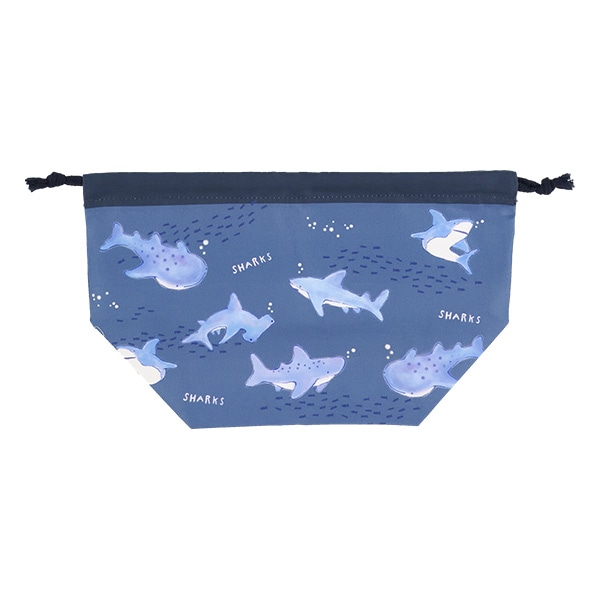 3枚組マチ付き巾着（サメ・くるま）