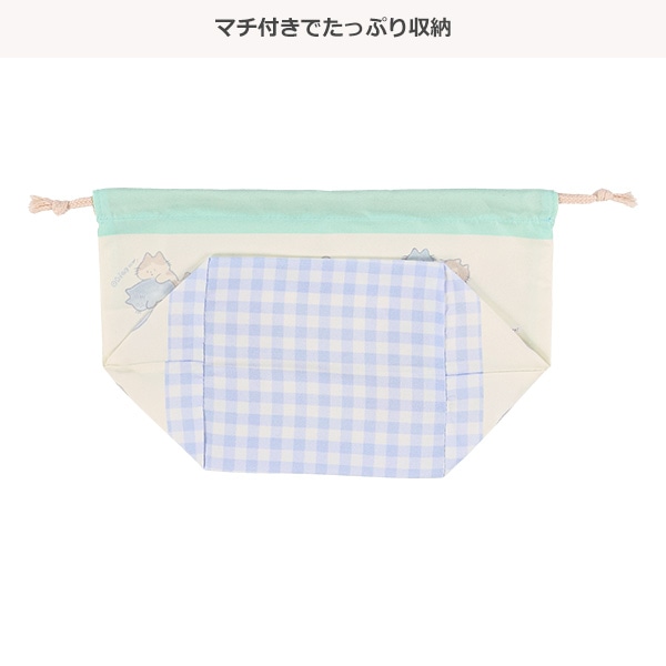 3枚組マチ付き巾着（ねこ・その他）