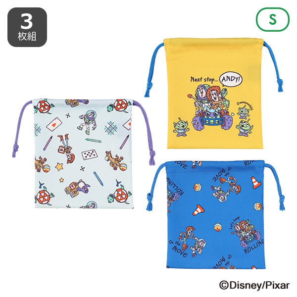 3枚組巾着S（トイ・ストーリー）