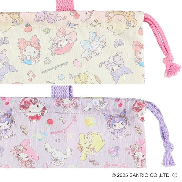 2枚組マチ付き巾着（サンリオキャラクターズA）