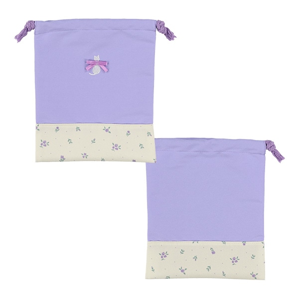 3枚組巾着S（ねこ花柄）