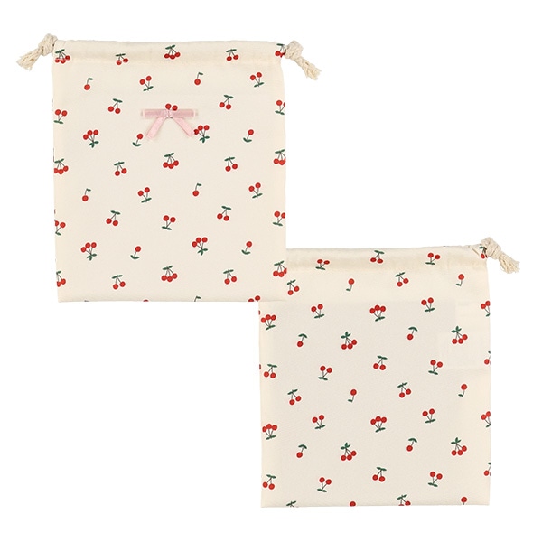 3枚組巾着S（チェリー）