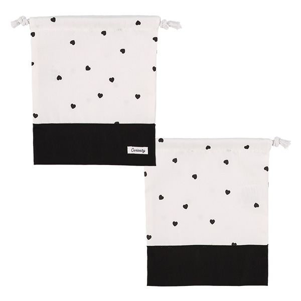 3枚組巾着S（モノトーン）