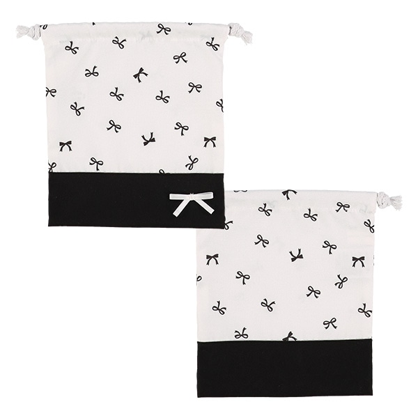 3枚組巾着S（モノトーン）