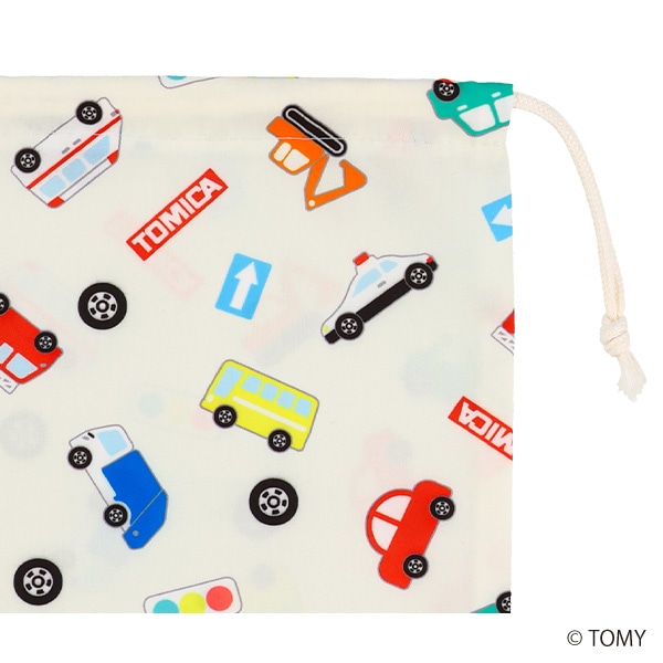 巾着L（トミカ・オフホワイト）