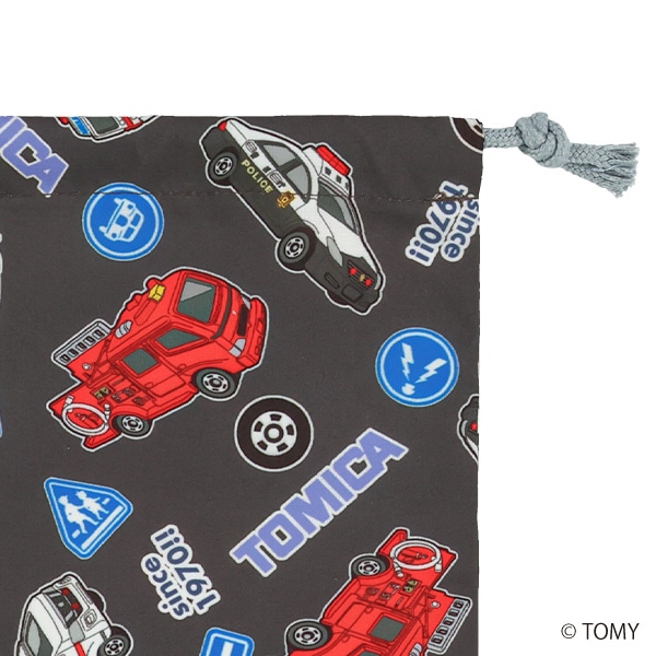 巾着M（トミカ・ダークグレー）