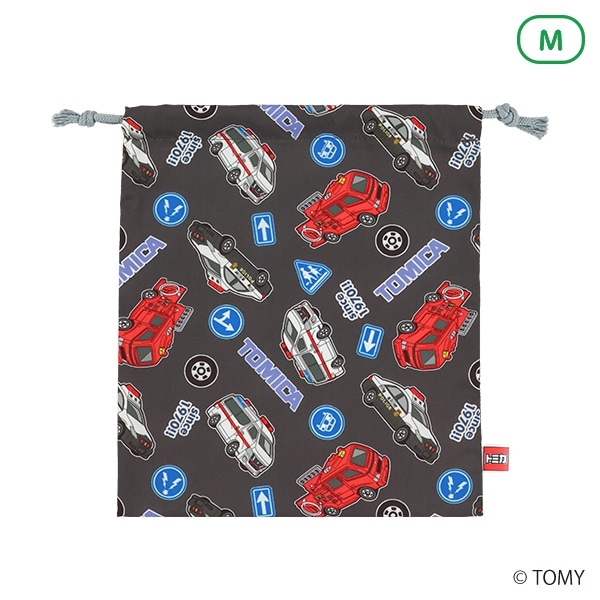巾着M（トミカ・ダークグレー）