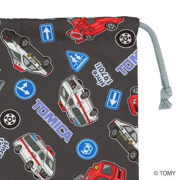 巾着L（トミカ・ダークグレー）