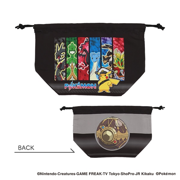2枚組マチ付き巾着（ポケモン・モンスターボール）