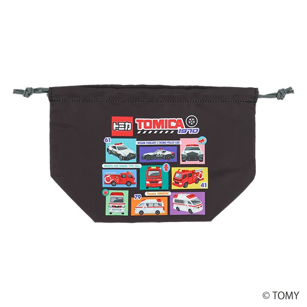 2枚組マチ付き巾着（トミカ）