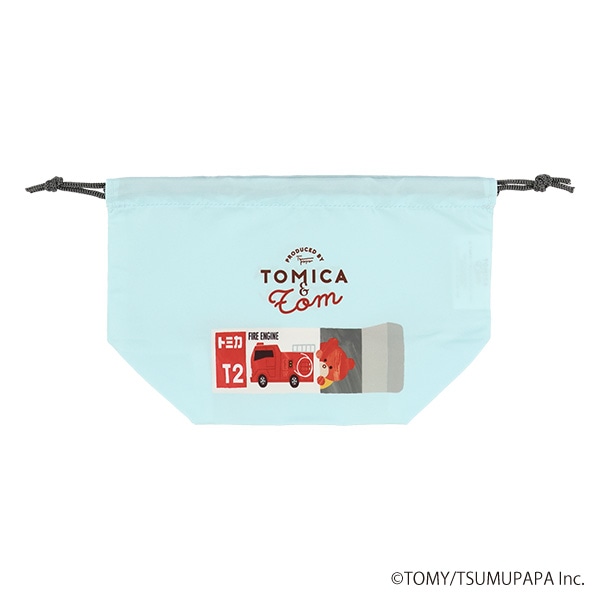 2枚組マチ付き巾着（トミカとトム）