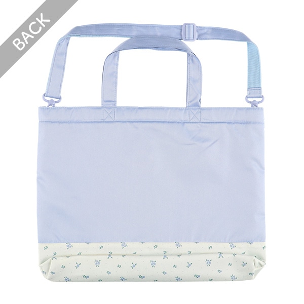 ショルダー紐付きレッスンバッグ（ねこ花柄）