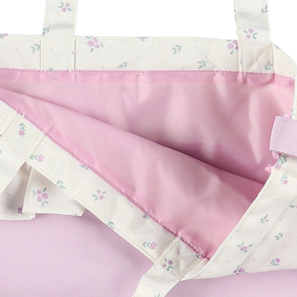 ショルダー紐付きレッスンバッグ（花柄リボンチャーム）