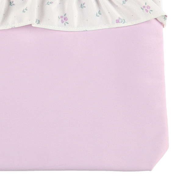 ショルダー紐付きレッスンバッグ（花柄リボンチャーム）