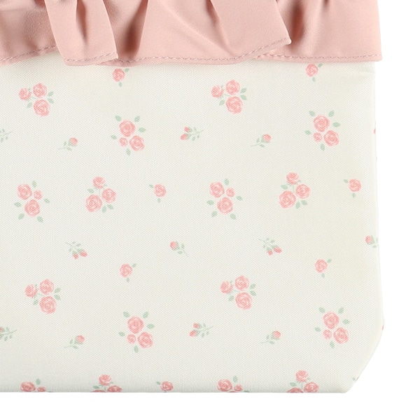 ショルダー付紐きレッスンバッグ（バラ）