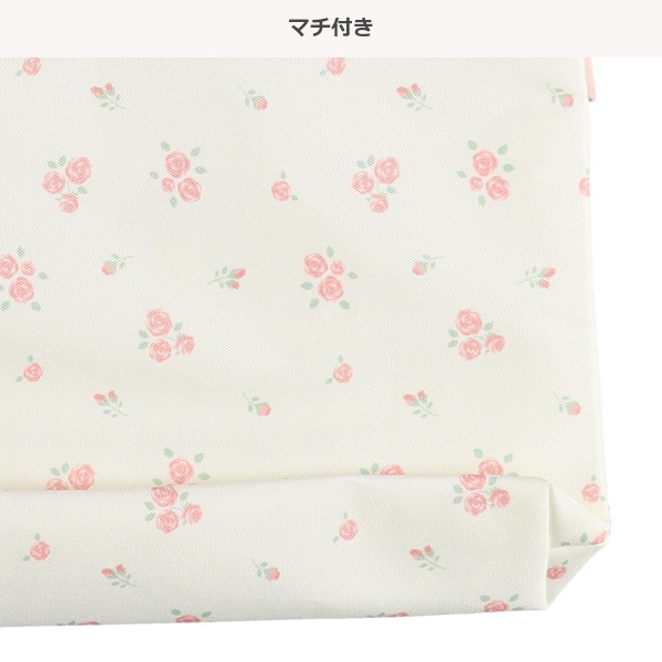 ショルダー付紐きレッスンバッグ（バラ）