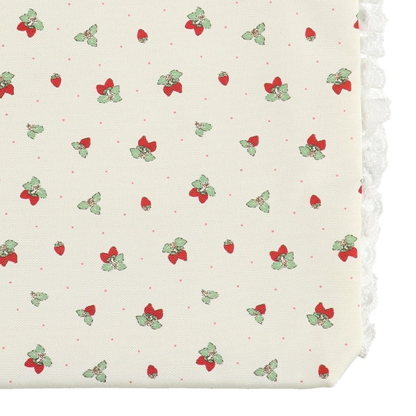 レッスンバッグ（いちごギンガムリボン）