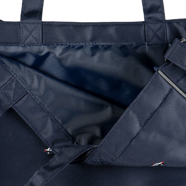 ショルダー紐付きレッスンバッグ（くるま刺繍）