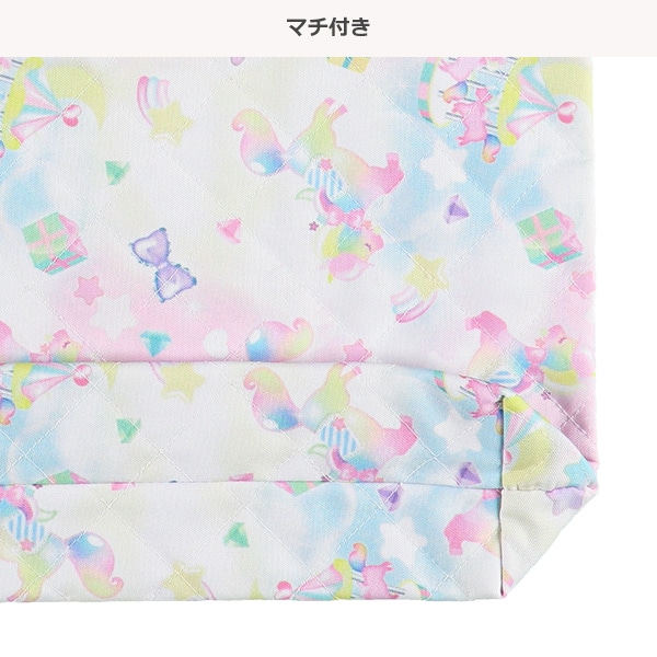 ショルダー付きキルトレッスンバッグ大（ユニコーン）