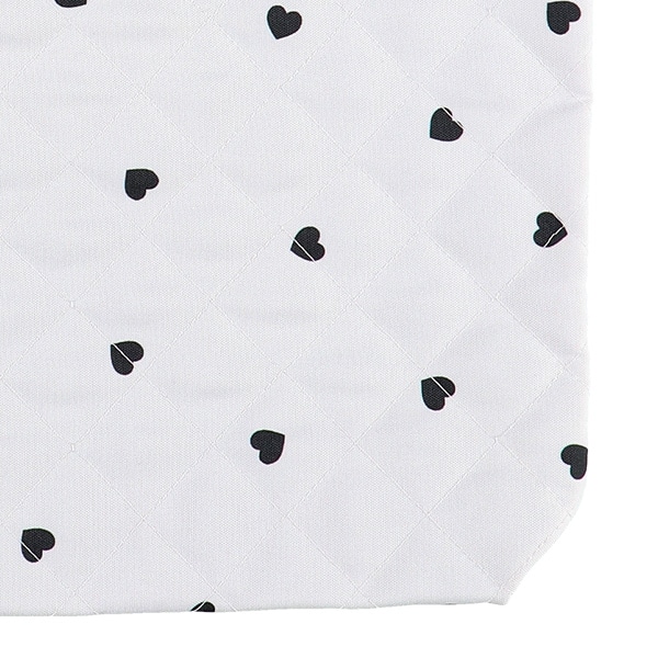 ショルダー付きキルトレッスンバッグ大（ハート）