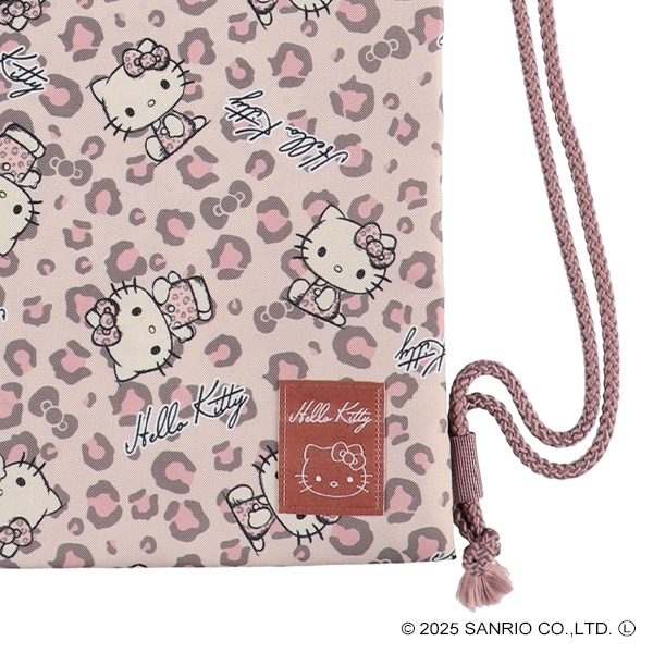 ナップサック（ハローキティ・ヒョウ柄）