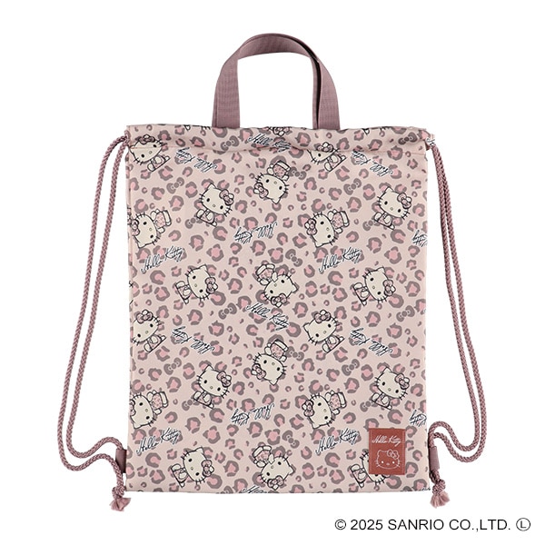ナップサック（ハローキティ・ヒョウ柄）