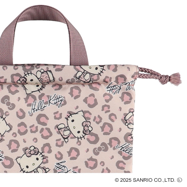 シューズバッグ（ハローキティ・ヒョウ柄）