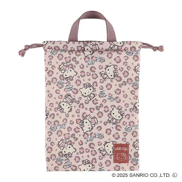 シューズバッグ（ハローキティ・ヒョウ柄）