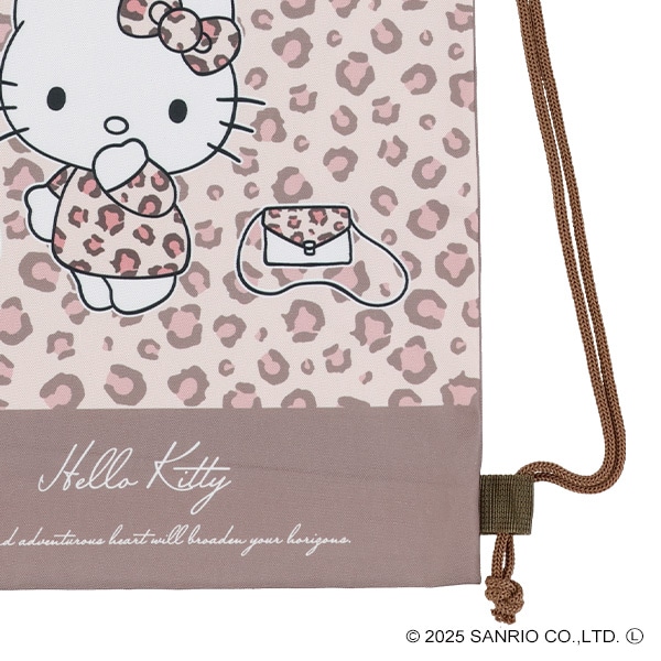 ナップサック（ハローキティ・ヒョウ柄）
