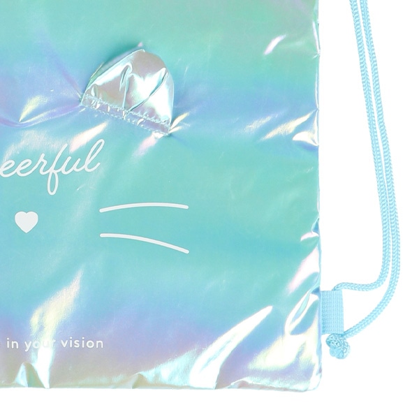 ナップサック（オーロラ生地ねこ）