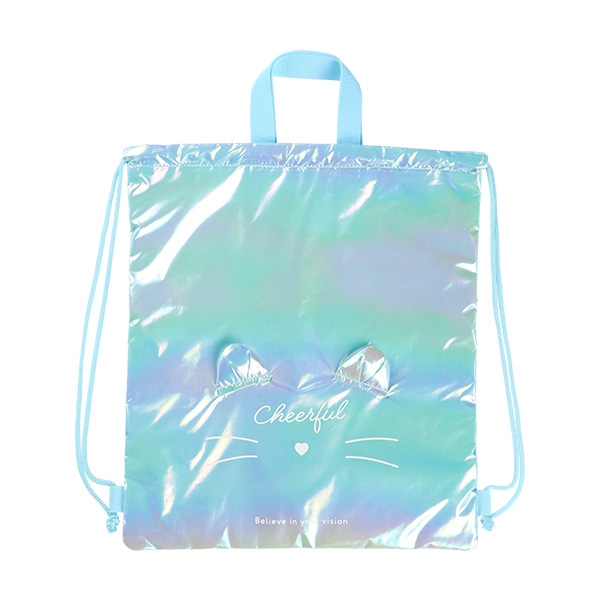 ナップサック（オーロラ生地ねこ）