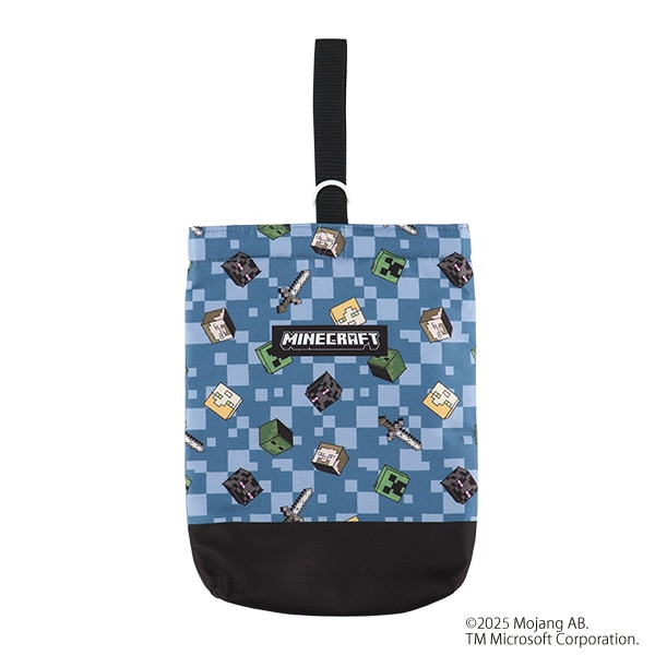 シューズバッグ（マインクラフト・ブルー）