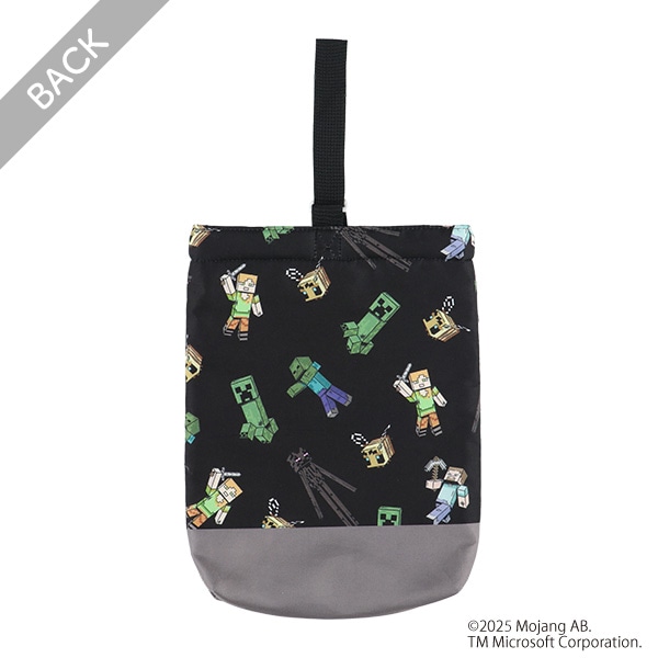 シューズバッグ（マインクラフト・ブラック）