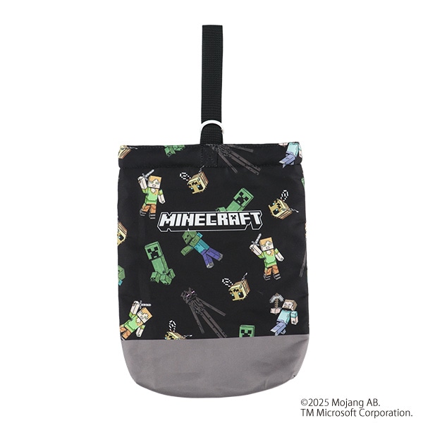 シューズバッグ（マインクラフト・ブラック）