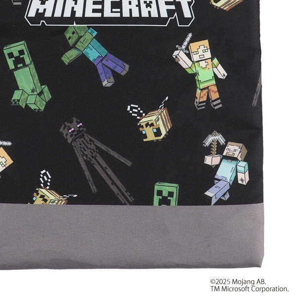 巾着シューズバッグ（マインクラフト・ブラック）