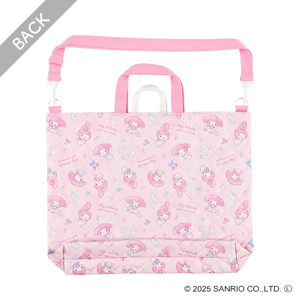 ショルダー付きキルトレッスンバッグ大（マイメロディ）