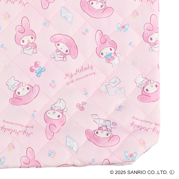 ショルダー付きキルトレッスンバッグ大（マイメロディ）