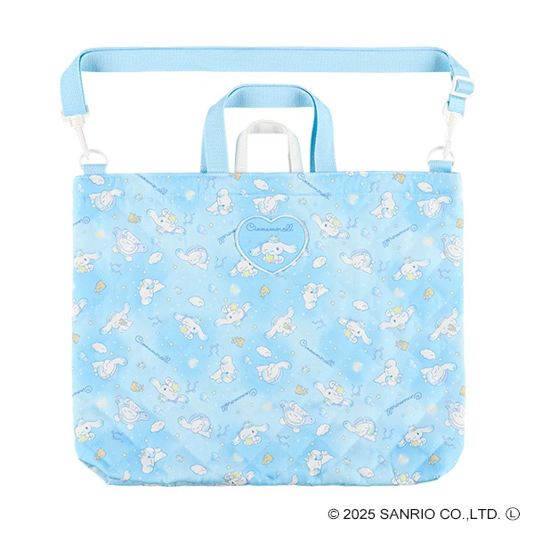 ショルダー付きキルトレッスンバッグ大（シナモロール）