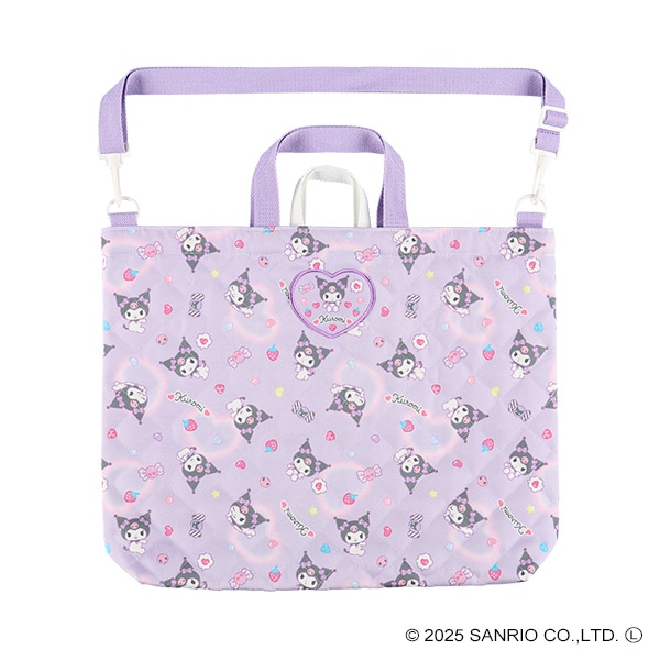 ショルダー付きキルトレッスンバッグ大（クロミ）